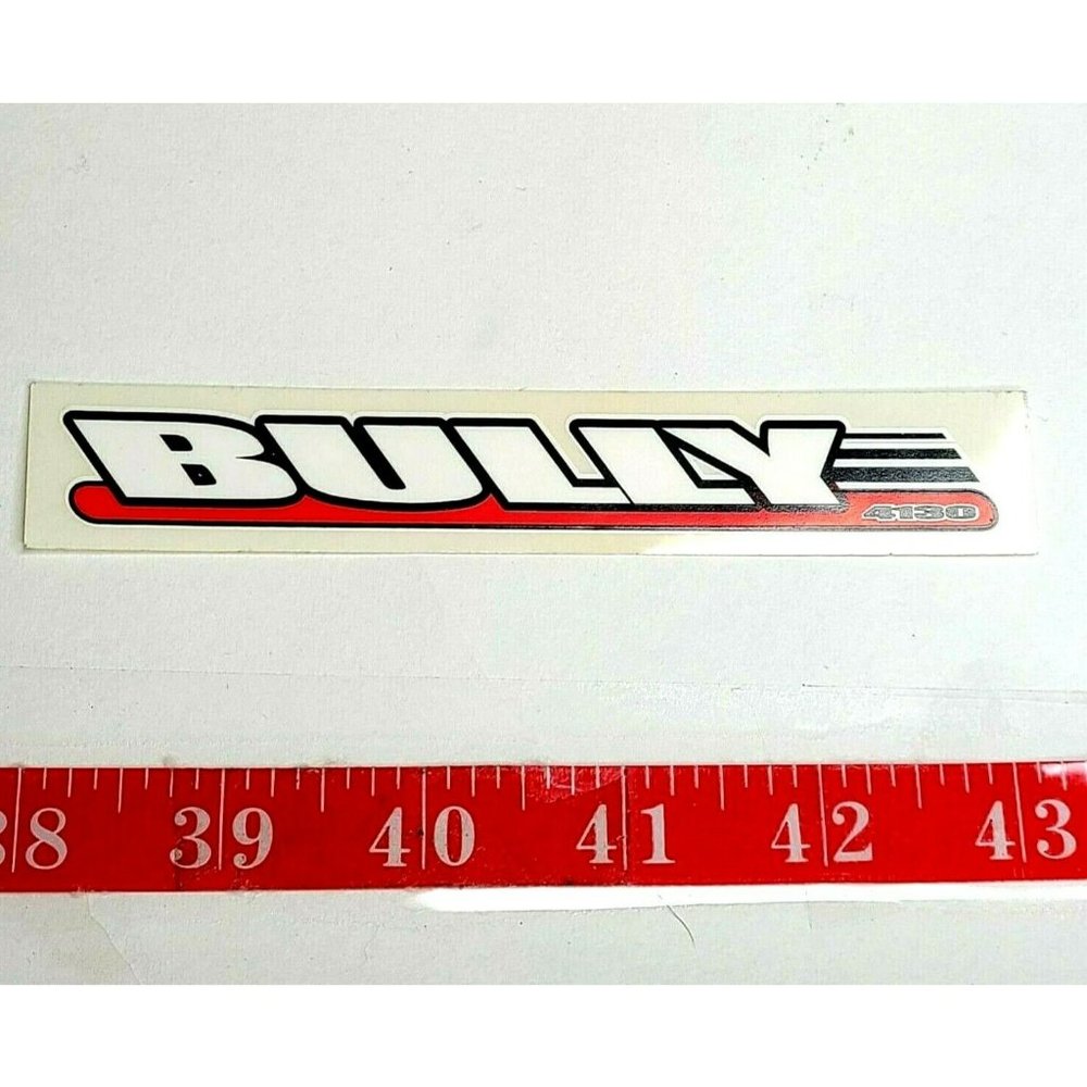Vintage NOS Red BULLY 4130 Decal Sticker Old School BMX Bike Bicycle